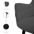 thumbnail image 4 of SET DE 2 SILLAS VELVET MODERNAS PARA COMEDOR MARCA GRAVITA, 4 of 6