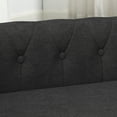 thumbnail image 4 of Noaman Elevated Dog Sofa Bed for Small & Medium Dogs, 40"x23"x16" Modern Linen Fabric Pet Bed with 100lbs Weight Capacity, Durable & Comfortable Black Dog Couch, 4 of 10