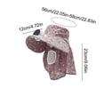 thumbnail image 3 of UV Protection Wide Brim Sun Hat with Detachable USB Rechargeable Cooling Fan, Floral Neck Flap Fishing Bucket Hat, Breathable Mesh Outdoor Sun Cap for Beach, Gardening, Cycling, 3 of 6
