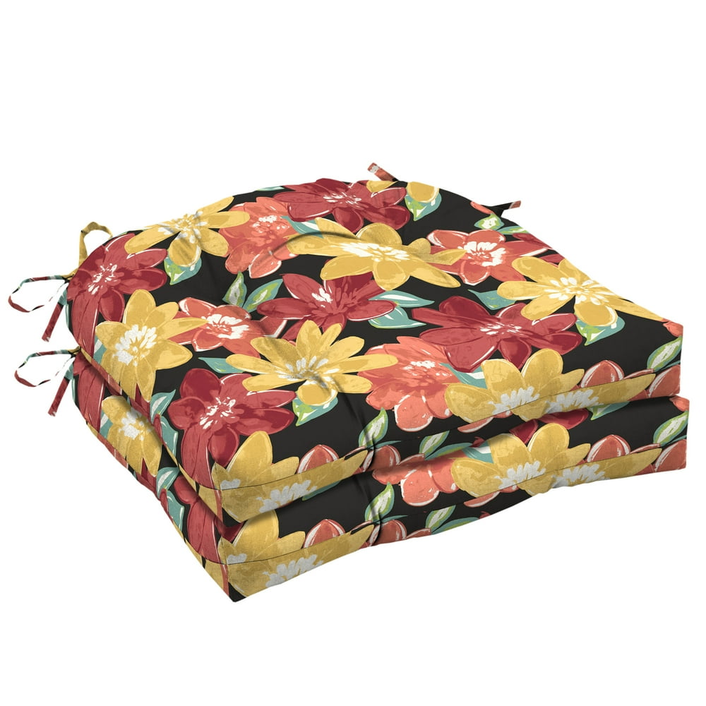 Arden Selections Ruby Abella Floral 18 x 20 in. Outdoor Wicker Seat Cushion, Set of 2 Walmart