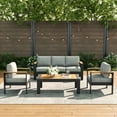 thumbnail image 3 of LayinSun Outdoor Aluminum Furniture Set with Coffee Table, Modern Patio Conversation Sets for Porch, Backyard, 3 of 9