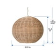thumbnail image 5 of Kouboo Panay Tropical Adjustable Height Incandescent Natural Ball Pendant Lights Globe, 5 of 7
