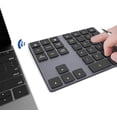 thumbnail image 1 of Bluetooth Number Pad, Wireless Numeric Keypad, USB-C Rechargeable External 34-Keys Numpad, Financial Data Entry Keyboard for iMac, MacBook Air/Pro, PC Desktop, Laptop Notebook, 1 of 6