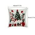 thumbnail image 2 of Juego de fundas de almohada navideñas | Decoración festiva para sofá y dormitorio | Diseño de copos de nieve, renos y Papá Noel | Funda de almohada estándar de 40 x 40 cm, 2 of 2