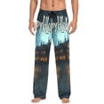 thumbnail image 2 of Witch and Haunted House Mens Cotton Pajama Pant Sleep and Lounge Bottons with Pockets, 2 of 7