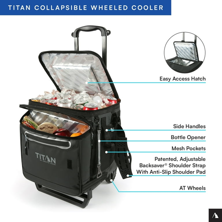 Arctic Zone Titan Ice Chest Soft Side 60 Can Capacity Wheeled