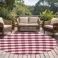 thumbnail image 4 of Round Rugs 5Ft, Red Checkered Round Area Rug Washable Indoor Throw Carpet, Farmhouse Red and White Buffalo Plaid Soft Non Slip Circle Rug for Cabinet Bathroom Home Decor Aesthetic, 4 of 8