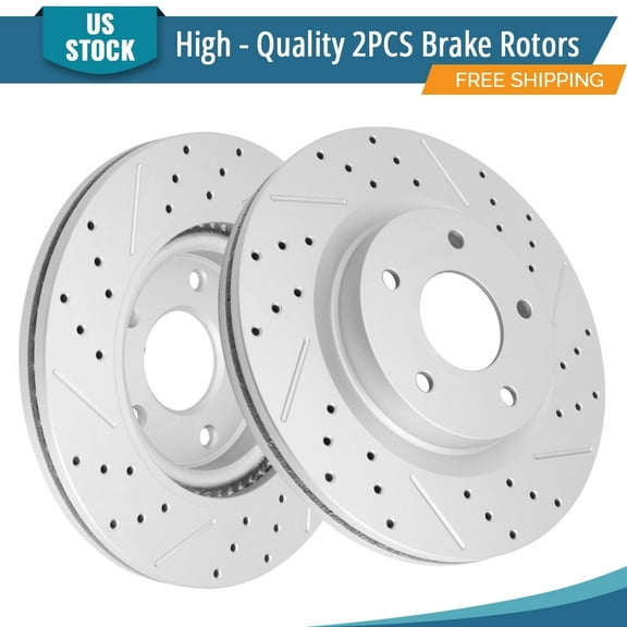 YXPCARS 2PCS Front Brake Rotors(120.42096), Drilled & Slotted Disc Rotors Kit for Nissan Altima 2007-2023 All Models