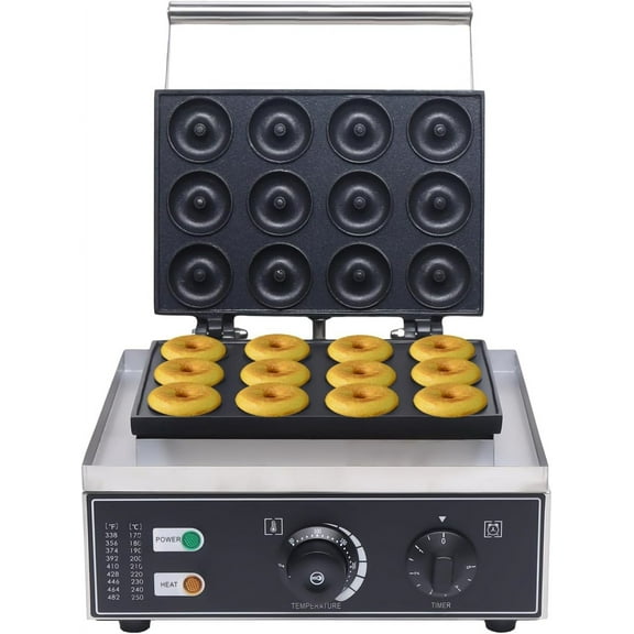 Electric Donut Maker Nonstick Doughnut Baker Maker Machine 220v Electric 12pcs 9cm Doughnut Baker Maker Machine for Home &  Mini Doughnut Waffle Maker