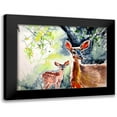 thumbnail image 1 of Kovacs, Anna Brigite 14x12 Black Modern Framed Museum Art Print Titled - Deer in the Sun II, 1 of 5