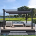 thumbnail image 2 of HLONK 13 x 10ft Outdoor Retractable Pergola Shade (Grey), 2 of 5