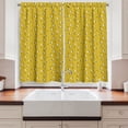 thumbnail image 2 of Bird Kitchen Curtains, Mother Birds Seagull Characters Playroom Cartoon, Two Panels Drapes with Rod Pocket Room Decor, 55" X 45", Yellow Grey, by Ambesonne, 2 of 3