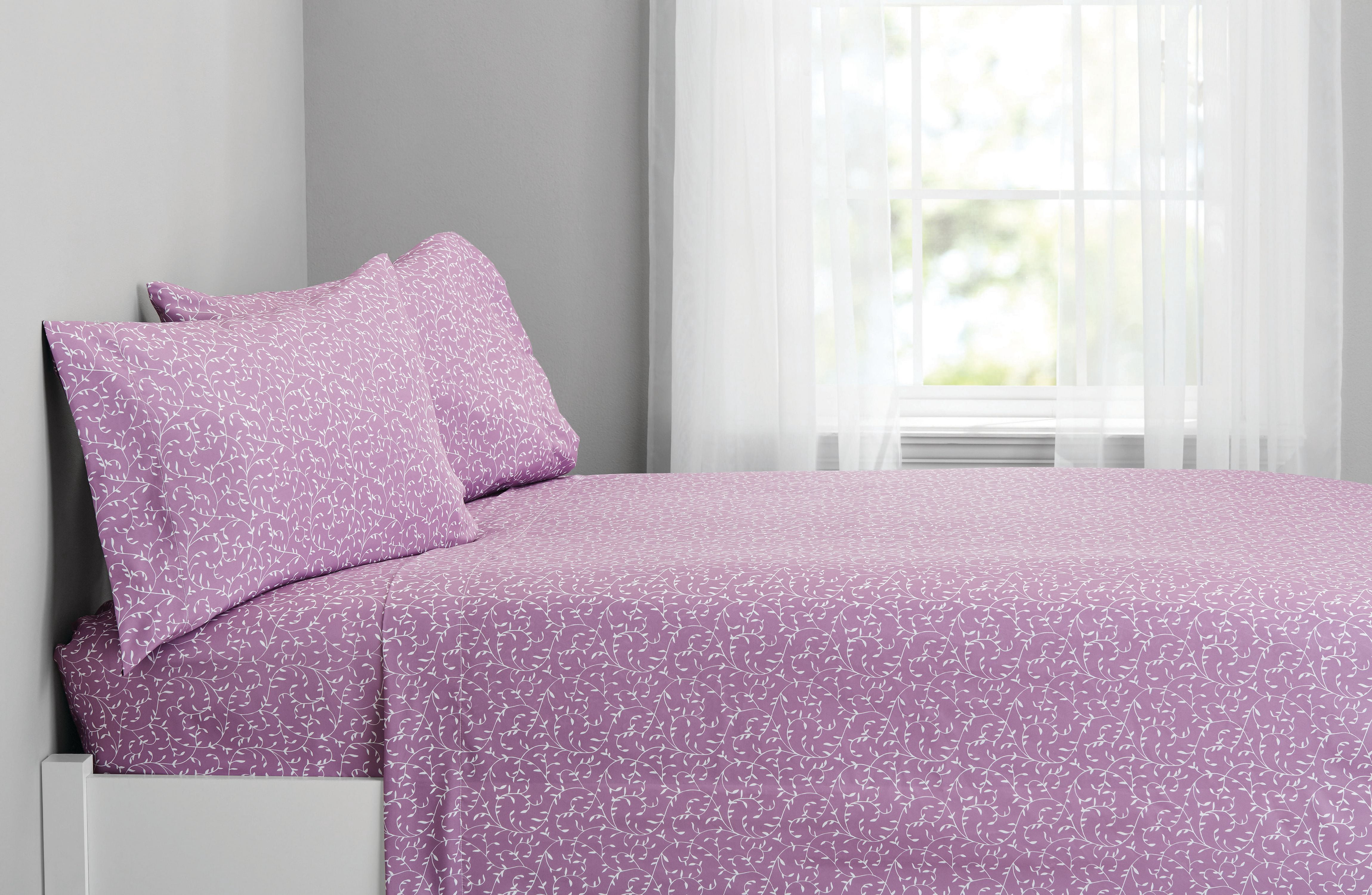 Mainstays Kamala Bed in a Bag Coordinated Bedding, King, Purple