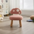 thumbnail image 6 of Dayalane Mushroom Kids Desk Chair Comfy, Upholstered Chairs with Wooden Legs for Ages 1-4, Playroom Furniture with Back, Bedroom, Kindergarten, Pink, 6 of 8
