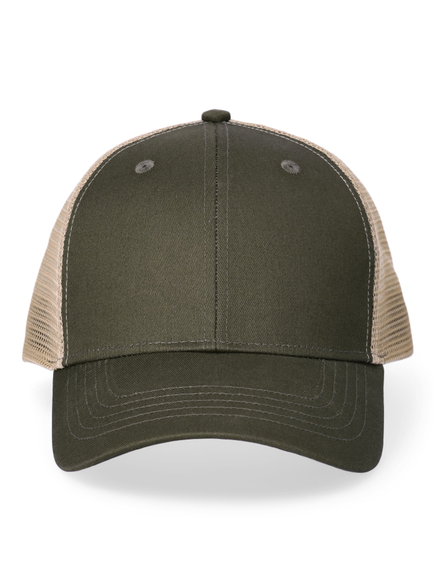 George Men's Cotton Twill Mesh Back Baseball Cap, Olive Khaki