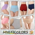 thumbnail image 4 of Hbhpov Womens Cotton Underwear High Waist Briefs Tummy Control Stretch Panties Underpants,5-Pack, 4 of 6