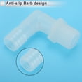 thumbnail image 4 of Accesorio de barbilla de manguera de plástico Unique Bargains de 5/8" G1/2 macho NPT codo adaptador de barbilla acuático PP transparente 5 Pcs, 4 of 7