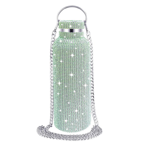 Wosthever La botella de agua aislada mantiene la bebida caliente o fría durante horas Taza térmica de acero inoxidable Teteras verde