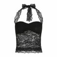 thumbnail image 6 of KyCheLot Women's Crop Tank Tops See Through Elegant Slim Floral Embroidery Strappy Padded Going out Tops, 6 of 6