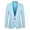 Light Blue, variant on Goodtrade8 Mens Jackets Lightweight Casual Button Suit Coat Plain V-Neck Navy Pocket Outdoor Winter Coats for Men