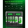 thumbnail image 2 of EBL LCD Rechargeable Battery Charger for Ni-MH AA AAA C D Rechargeable Batteries with Rechargeable D Batteries - 4 Pack, 2 of 8