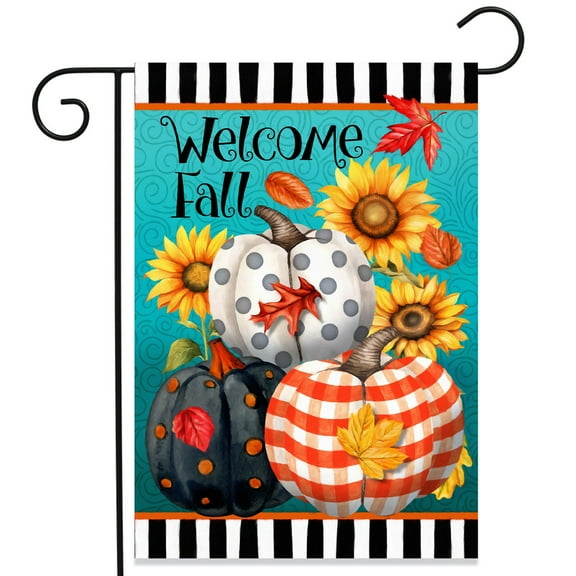 Briarwood Lane Perfectly Patterned Pumpkins Garden Flag