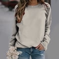 thumbnail image 2 of Sweat-shirts Décontractés à Col Rond à Manches Longues Coupe Ample Pull-Overs Doux Automne Vêtements de Mode, 2 of 5