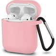 thumbnail image 4 of AirPods Case- Silicone Protective Shockproof Case Cover Skins with Keychain Compatible with Apple AirPod 2 & 1, Light Pink, 4 of 4