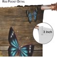 thumbnail image 6 of Retro Sunflower Curtains Plants Floral Butterfly Rustic Farmhouse Wooden Board Decor Window Treatment for Kitchen Bedroom Living Room Children''s Room Rod Pocket Blackout Window Drapes 42x63in, 6 of 6