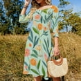 thumbnail image 4 of Pretty Pastel Floral Green Pattern Womens Summer Dress Tie Back A Line Flare Dress, 4 of 9