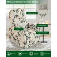thumbnail image 5 of AIGIA Recliner Chair Covers 4 Pieces Printed Reclining Slipcovers with Pocket Stretch Recliner Couch Slipcovers, 5 of 7