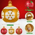 thumbnail image 2 of 3 Pcs 23.6 Inch Giant Christmas PVC Inflatable Decorated Ball Blow up Inflatable Christmas Yard Decorations Outdoor Large Xmas Ornaments Balls for Outside Lawn Yard Holiday Pool Decoration(Null), 2 of 13