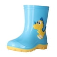 thumbnail image 3 of Gubotare Kids Rain Boots Girls Toddler Kids Rain Boots for Boys Girls Easy-on Lightweight Waterproof Rainboots Baby (Light Blue,Toddler 10), 3 of 5