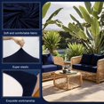 thumbnail image 3 of FLASHLUMI Stretch Outdoor Patio Sofa Cushion Covers, Elastic Full Wrapped Seat Cushion Slipcovers, Machine Washable Anti-Pilling Furniture Protector Covers, Navy Blue, 14 Pack, 3 of 6