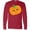 Red, variant on Inktastic Smiling Pumpkin, Halloween, Orange Pumpkin Long Sleeve T-Shirt