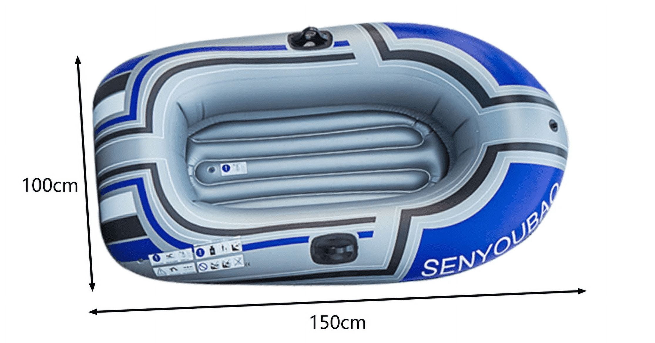 Inflatable Boat Canoe Kayak Set w/Air Pump and Oars for Fishing Sailing Rafting