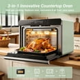 thumbnail image 3 of ROBAM R-BOX Combi Steam Oven, 23QT Countertop Steam Oven & Air Fryer Combo, 3 Steam Modes, Professional Steam-Bake, Air Fry, Dehydrate & Ferment, Rapid Heating & Self-Cleaning, Green, 3 of 10