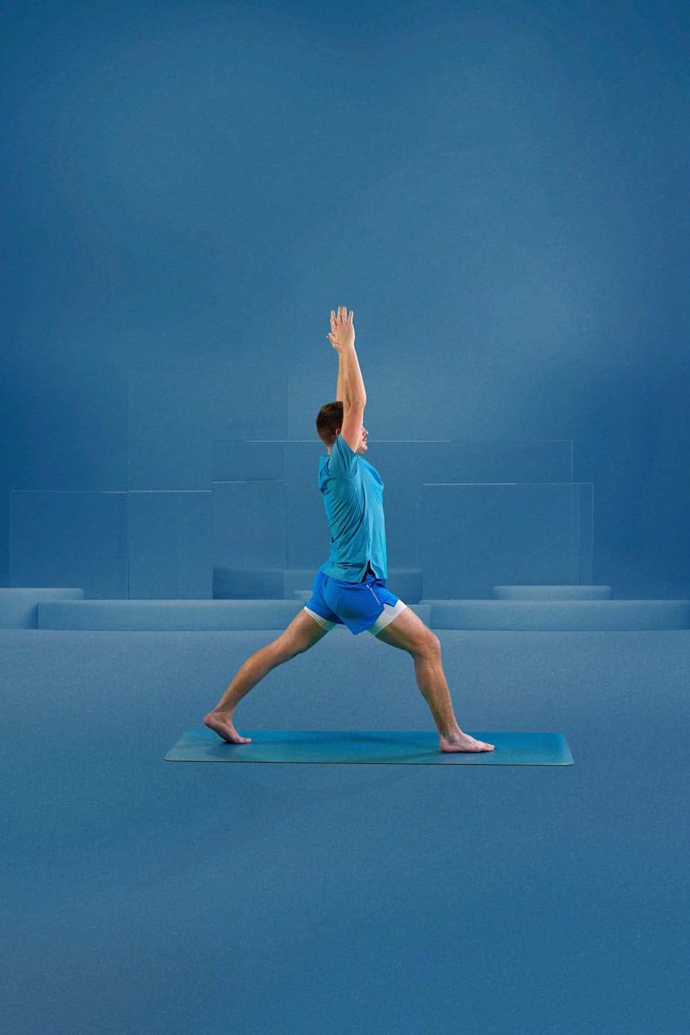 Rockleopard Eco Grip Anti-Slip Hot Yoga Mat, 6ft x 2.2ft x 5mm, Blue