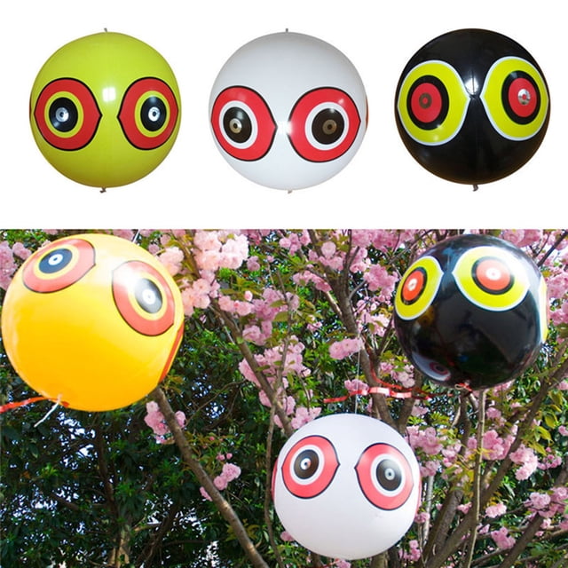 Bird Repellent PVC Inflatable Patch Bird Eyeball Reflective With Reflective Patio & Garden,3 Bird Repelling Balloons