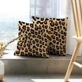 thumbnail image 6 of LALILO Throw Pillow Covers Leopard Cheetah Leopard White Africa Cushion Cover 18" x 18", 2 Pack, 6 of 6