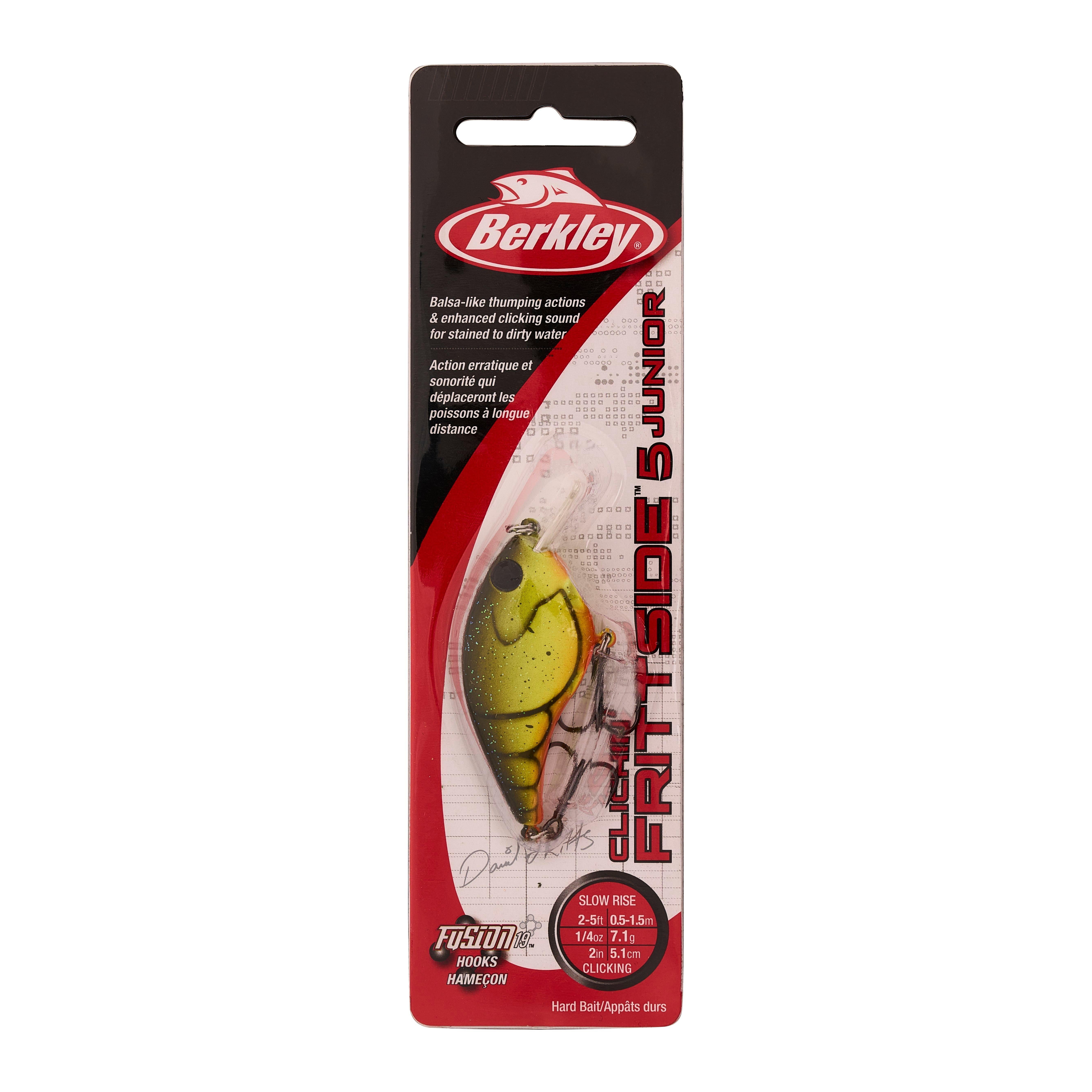 Berkley Clickin’ Frittside Fishing Lure, Rootbeer Craw, 5 Junior (1/4 oz)