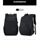 thumbnail image 2 of Mochila de herramientas Brillar negra impermeable con puerto de carga USB para computadora de 15,6 pulgadas, 2 of 5