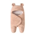 thumbnail image 1 of Newborn Baby Winter Fleece Warm Sleeping Bag Cotton Pure Color Swaddle, 1 of 6