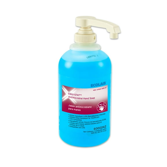 Equi-Stat Liquid Antimicrobial Soap Pump Bottle Floral Scent 18.2 oz. 6000242 1 Ct