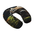 thumbnail image 2 of KLL Realistic Style Cute Cat Pattern Memory Foam Cervical Neck Pillow Versatile U-Shaped Pillows for Home/Office/Camping/Travelling/Soft Washable Cover, 2 of 8