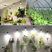 SANSI 72W Hanging Grow Light String, 6 LED Grow Light Bulbs, IP65 Waterproof Plant Grow Lamp