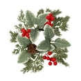 thumbnail image 4 of simhoa Christmas Candle Wreath Cabinet Wreath Decorative Mini Wreath for Home, 4 of 8