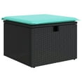 thumbnail image 5 of vidaXL 8 Piece Patio Sofa Set with Cushions Black Poly Rattan, 5 of 10