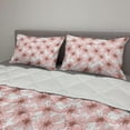 thumbnail image 2 of Japanese Comforter & Sham Bedding Set, Spring Blossoms Petals Flora in Pastel Tones Boho Sakura Design, 3 pcs Duvet Set Microfiber Filling Quilt, 5 Sizes, Blush White and Dried Rose, by Ambesonne, 2 of 4