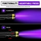 thumbnail image 4 of Linterna UV DARKDAWN 395nm, luz negra, recargable por USB, 4 of 6